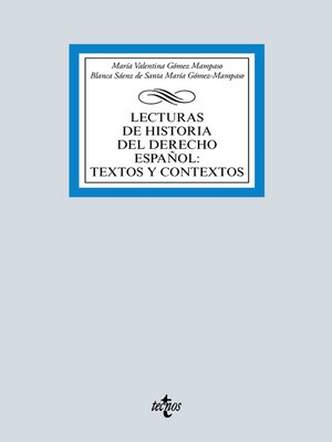 cover image of Lecturas de Historia del Derecho Español